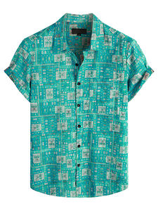 Magliette hawaiane in cotone per le vacanze personalizzate magliette hawaiane Casual da <span class=keywords><strong>spiaggia</strong></span> - Product Image 3