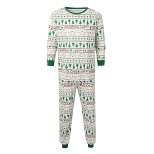 Conjunto <span class=keywords><strong>de</strong></span> <span class=keywords><strong>Pijamas</strong></span> Navideños Familiares al por Mayor, Ropa <span class=keywords><strong>de</strong></span> Dormir con Estampado Navideño para Mamá, Papá y Niños, Ropa <span class=keywords><strong>de</strong></span> Casa <span class=keywords><strong>de</strong></span> Manga Larga, Atuendo Navideño - Product Image 3
