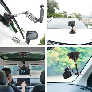 YUANYUJINGMI NOUVEAU Support de caméra à <span class=keywords><strong>ventouse</strong></span> de 6 pouces, rotatif à 360 degrés, réglable, avec filetage 1/4, en alliage d'aluminium pour GoPro Insta360 - Product Image 6