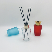 Diffuseur de parfum conique de luxe léger de style européen GOLDEN SUN, flacon vide rechargeable en verre haut de gamme avec bouchon à vis pour arômes