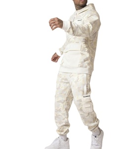 Conjunto de sudaderas con capucha unisex personalizadas OEM, trajes para correr, ropa de calle, sudaderas con capucha de algodón y lana, chándal - Product Image 1
