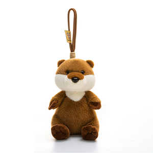 Al por mayor: Llavero de peluche suave de <span class=keywords><strong>nutria</strong></span> bebé, peluches personalizados, colgante para mochila, juguetes de animales de peluche de <span class=keywords><strong>nutria</strong></span> de simulación - Product Image 2