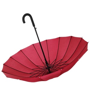 Parapluie publicitaire semi-automatique de 22 pouces, imperméable, coupe-vent, à long manche courbé, pour adulte, avec impression de logo OEM - Product Image 1