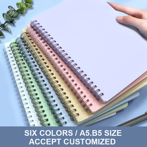 Cuaderno encuadernado en espiral A5/B5 con impresión de logotipo personalizado Bloc de notas de escritura de papel de cuadrícula forrado para oficina o escuela OEM al por mayor - Product Image 2