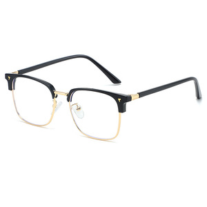 Lunettes optiques demi-cerclées Tong Jincheng pour hommes, protection contre la lumière bleue, verres en polycarbonate, monture de largeur moyenne, origine Taizhou - Product Image 1