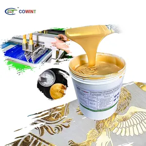 Cowint 금속 실크스크린 인쇄 수성 잉크 금 빛나는 황금 풀 잉크