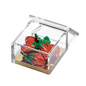 Transparent Acrylic Desk Organizer Customized Size <b>Square</b> Shape Desk Organizer From Manufacturer In India - Product Image 1