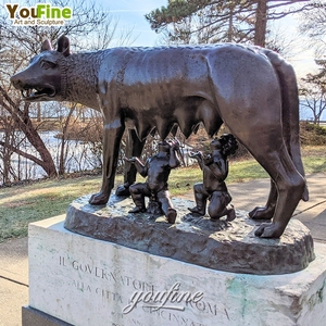 Mythologie romaine Lupa Sculpture Bronze Statue de <span class=keywords><strong>loup</strong></span> capitoline à vendre - Product Image 6