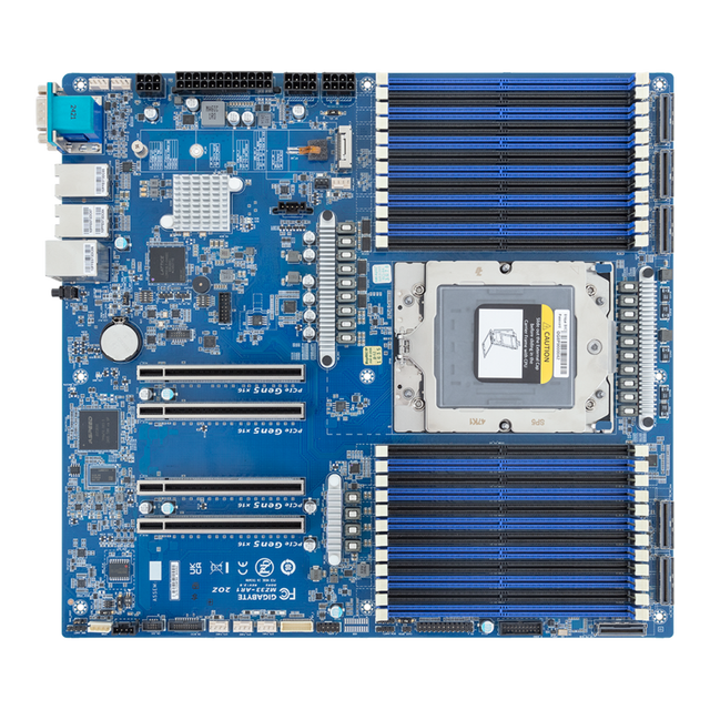 New GIGABYTE MZ33-AR1 Server Motherboard AMD EPYC 9004/9005 Series 12-Channel DDR5 SATA Integrated PCIe 5.0 for Data Center