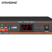 GTSVSOMA Séquenceur d'alimentation professionnel 10 canaux 6000W AC 100-240V avec écran rétroéclairé en métal pour ordinateurs portables/PC/TV/smartphones