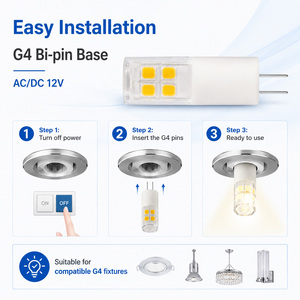 Lámpara de Cerámica G4 2W 170-200LM AC DC 12V SMD 2835 130lm/W CRI80 360 Grados 3000K 6000K CE RoHS ETL 15000H 2 Años de Garantía - Product Image 2