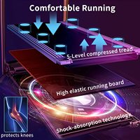 Tapis de course pliable sous le bureau 2,5 CV, machine de marche et de jogging électrique avec télécommande, tapis de fitness compact pour la maison et le bureau