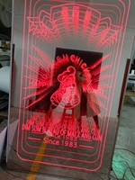 Miroir tunnel mural personnalisé en promotion, signalétique 3D RVB, miroir LED 3D à effet infini personnalisé pour l'extérieur