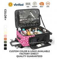 Chariot à maquillage portable personnalisé de grande capacité grand rangement chariot à maquillage sac chariot sacs de voyage cosmétiques