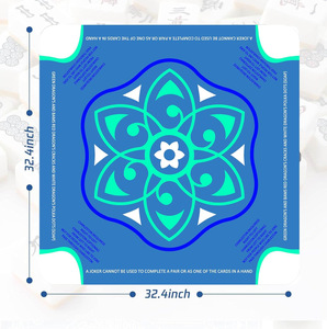 Ecologisch verantwoorde natuurlijke rubberen opvouwbare mahjongtafelmat antislip luxe gamingmat voor poker en kaartspellen - Product Image 6