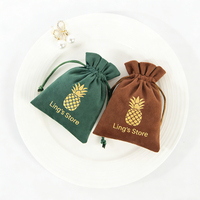 Pochette en velours personnalisable avec logo pour bijoux, bagues, boucles d'oreilles, colliers, bracelets, perruques et cosmétiques