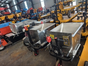 Chariot de chantier électrique à trois roues 1000W avec plateforme en acier, robuste, pour usage industriel et sur chantier, couleur argent - Product Image 6