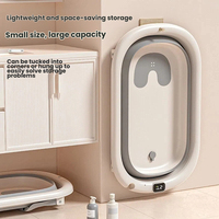 Baignoire pliable pour animaux de compagnie, baignoire pliable pour chiens et chats, baignoire de toilettage portable anti-évasion avec drain pour petits/moyens animaux