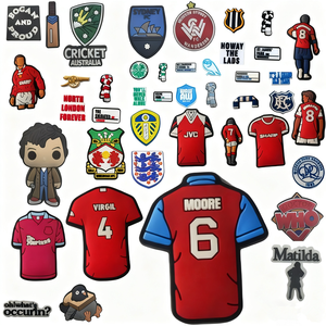 Venta al por mayor Premier League Pvc fútbol encantos goma decorar hebilla fútbol equipos logotipo para zuecos zapatos encantos - Product Image 2