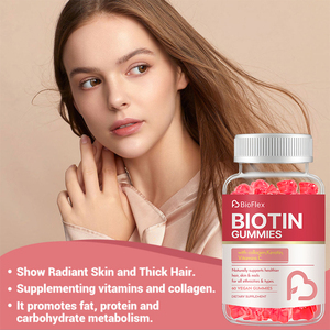 Gomitas de Keratina con Biotina y Colágeno para Crecimiento del Cabello y Blanqueamiento de la Piel, Suplemento Vitamínico de Marca Privada para Cabello, Piel y Uñas - Product Image 2