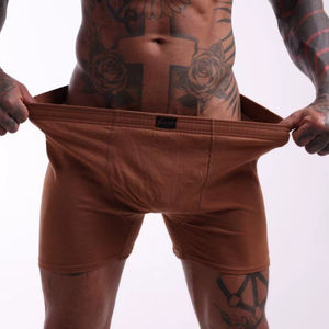 Calzoncillos Bóxer de Algodón Marrón para Hombre, Transpirables, Suaves y Cómodos, Ropa Interior Clásica de Algodón para Hombre, Fabricación Textil al por Mayor - Product Image 1