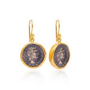 Medallion <b>Dangle</b> Design <b>Earring</b> Vintage Style <b>Earring</b> Turkish Wholesale Handmade 925 Sterling Silver Jewellery - Product Image 2