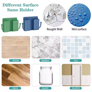 Soporte de pared para teléfono móvil con adhesivo para baño, dormitorio, cocina, soporte para cargador, caja de almacenamiento para control remoto - Product Image 5