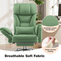 Chaise de bureau exécutive ergonomique pivotante verte avec support lombaire haute technologie confortable pour le maintien en position assise, capacité max. 500 lb