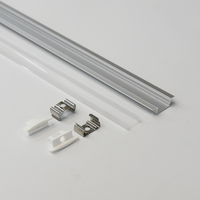 1707A Profilé en aluminium encastré pour meuble de cuisine Bande lumineuse linéaire à LED