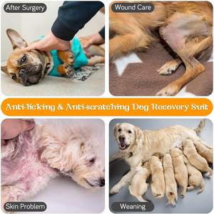 Kit de recuperación de perro clásico moderno Anti-Lame Poliéster ecológico <span class=keywords><strong>Chaleco</strong></span> de invierno sólido Post-cirugía Problemas de la piel del destete Nuevo - Product Image 4