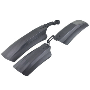 Garde-boue de vélo extra large réglable en plastique pour VTT noir en stock - Product Image 2
