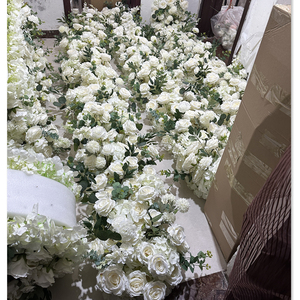 IFG fleuriste original luxe blanc vert fleur artificielle décoration escaliers fleur coureur - Product Image 3