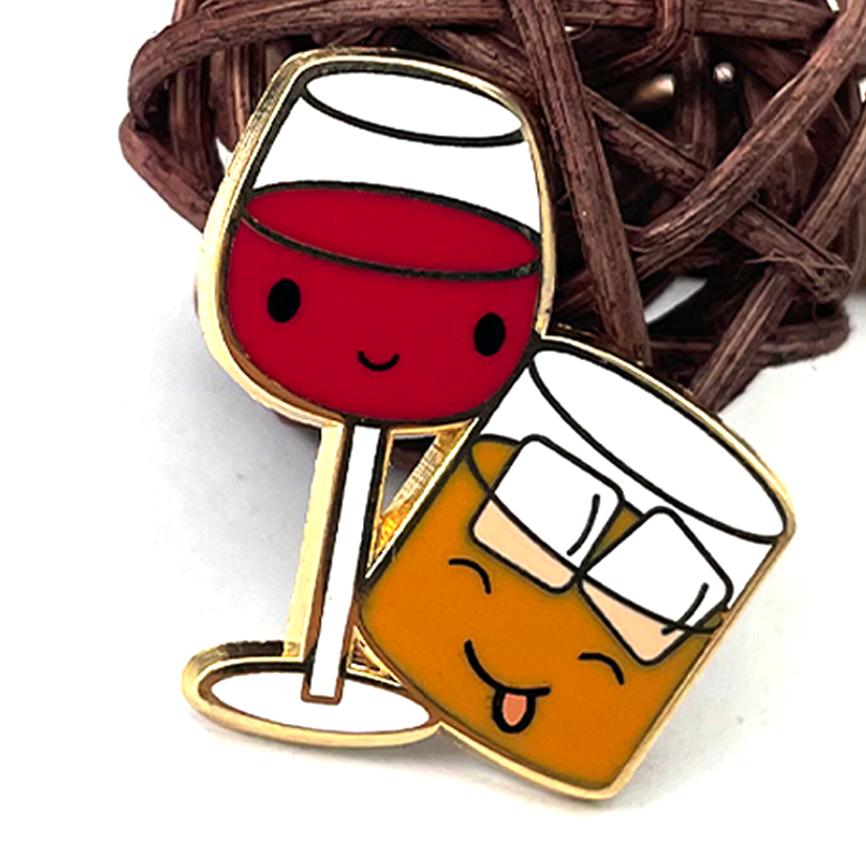 Китай, высокое качество, металлическая чашка, жесткая эмалированная булавка для лацкана, милые сувенирные эмалированные булавки на заказ