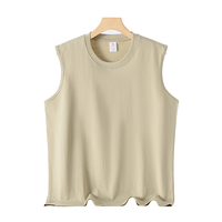 Débardeur ample vintage pour homme en coton 100% respirant avec trous, idéal pour la musculation, la gym et le sport