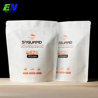 Pochette support en papier kraft biodégradable écologique 50g-250g emballage de café thé aux herbes imprimé en couleur PLA Doypack