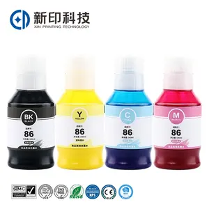 Encre de recharge de bouteille à base d'eau en vrac de couleur de qualité supérieure compatible Canon GI86 GI-86 pour l'imprimante MAXIFY GX6080 GX7080