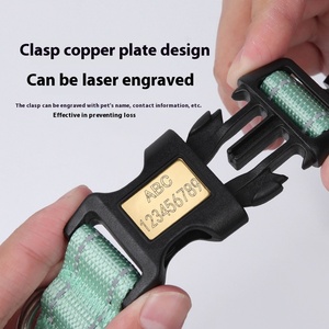 Dispositivo <span class=keywords><strong>Airtag</strong></span> de patrón sólido para perros y gatos, Collar de nailon grabable para mascotas, chaqueta protectora reflectante antiasfixia antipérdida - Product Image 3