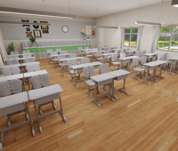 Ensemble Chaise et Bureau Scolaire Moderne Réglable avec 1 Tiroir, Cadre en Acier, Plateau en Plastique, Conception Ergonomique pour Salle de Classe et Chambre à Coucher