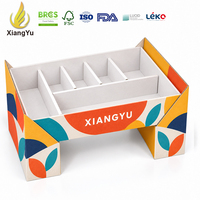 Catering maaltijdbox, op maat bedrukt kartonnen dienblad met meerdere compartimenten voor bijgerechten, snacks, dips en afhaalmaaltijden