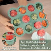 12-delige siliconen bakjes voor babyvoeding - luchtdichte dekselcontainer voor baby puree, fruitsnacks & ijsblokjes, geschikt voor de vriezer