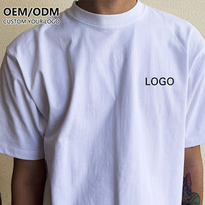 Camisetas Unisex de Cuello Alto y Corte Cuadrado, 100% Algodón Grueso, para Hombre, Tallas Grandes para Fitness, Venta al Por Mayor - Product Image 1
