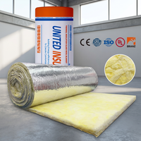 Rouleaux d'isolation en laine de verre ignifugée ASTM E84 avec revêtement FSK, R21, 6 pouces, couverture en laine de verre avec feuille d'aluminium thermique pour le marché américain