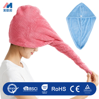 Custom Women's Super Absorbent Quick Dry Soft Hair Turban Microfiber Hair Drying Towel Wrap Woven Technique Personalized Spa