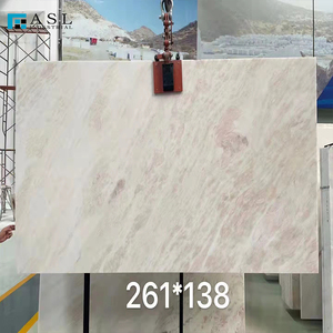 Losa de Mármol Rosa Perla del Norte y Blanco, con diseño de Libro y efecto Rosa y Arcoíris, para Fondo de Pared de Casa/Hotel, Precio de Fábrica al por Mayor - Product Image 3