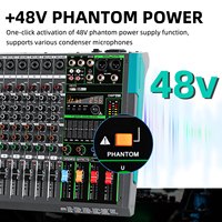 Console de mixage audio professionnelle Depusheng PA8 8 canaux avec effets de réverbération intégrés 256, mixeur audio DJ