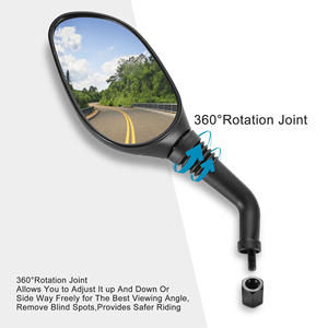 Rétroviseurs de remplacement GOOFIT 8 mm noirs pour scooter, cyclomoteur et <span class=keywords><strong>moto</strong></span> GY6 <span class=keywords><strong>50cc</strong></span> 125cc 150cc 250cc (paire) - Product Image 4