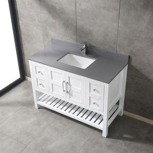 Mueble de Baño Moderno de Madera Maciza y Contrachapada Resistente al Agua con Espejo Enmarcado y Lavabo de Cerámica para Uso en Hoteles y Cocinas, Hecho en Vietnam - Product Image 6