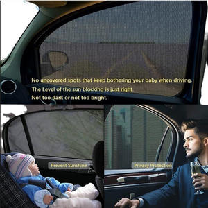 Protection UV universelle Chaussettes en maille extensible respirantes Lot <span class=keywords><strong>de</strong></span> 2 pare-<span class=keywords><strong>soleil</strong></span> épais <span class=keywords><strong>pour</strong></span> fenêtre latérale arrière <span class=keywords><strong>de</strong></span> <span class=keywords><strong>voiture</strong></span> - Product Image 2