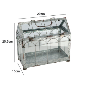 Esschert Design Home Decoration Victoria Eisen glas Mini Indoor <span class=keywords><strong>Terrarium</strong></span> Gewächshaus Gewächshaus Pflanze Glas <span class=keywords><strong>Terrarium</strong></span> - Product Image 4