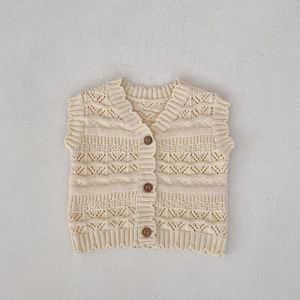 <span class=keywords><strong>Chaleco</strong></span> de Punto de Algodón de 100 Hilos con Cuello en V para Bebés Niños y Niñas, Color Sólido, Popular en Internet, Primavera 2026 - Product Image 6